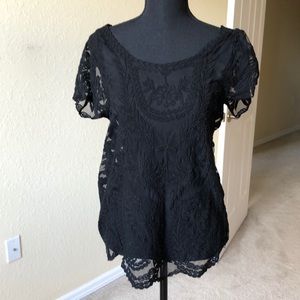 Sheer black top